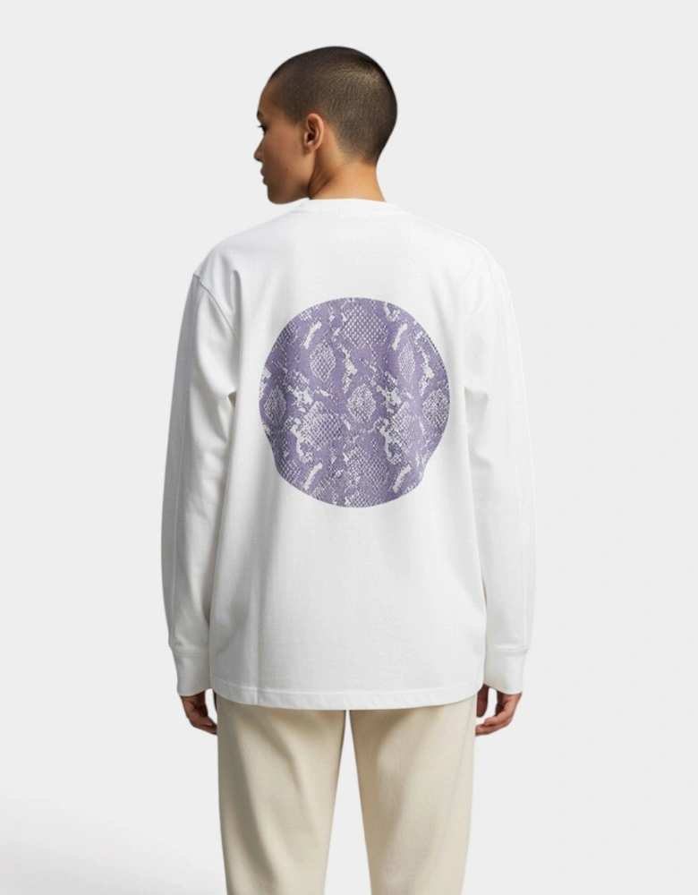 Adidas Oversized Graphic Long Sleeve Tee White
