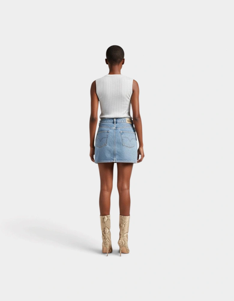 Sleeveless Ribbed Top Lily White