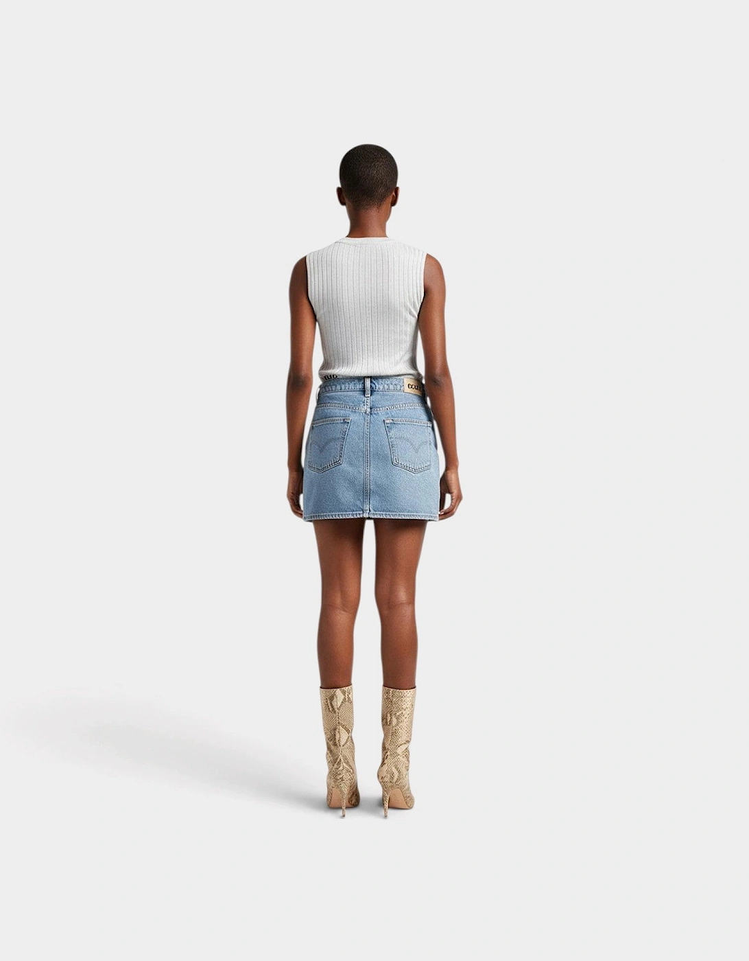 Sleeveless Ribbed Top Lily White