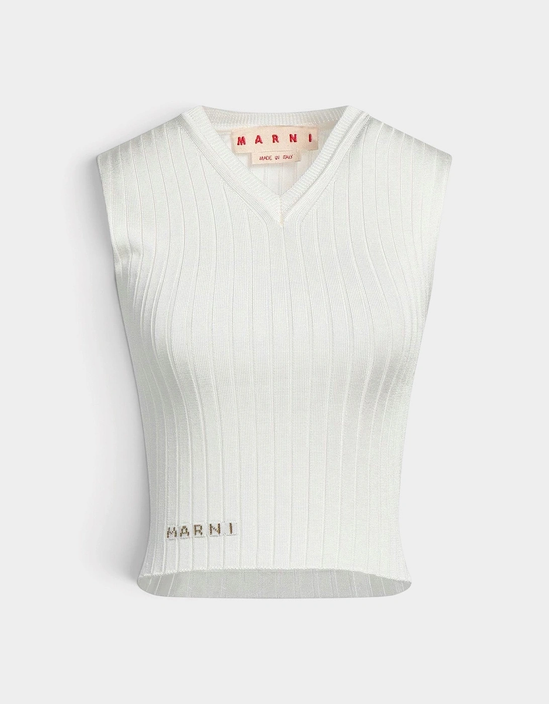 Sleeveless Ribbed Top Lily White
