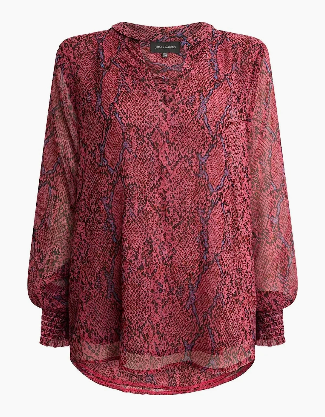 Burgundy Snake Print Blouse