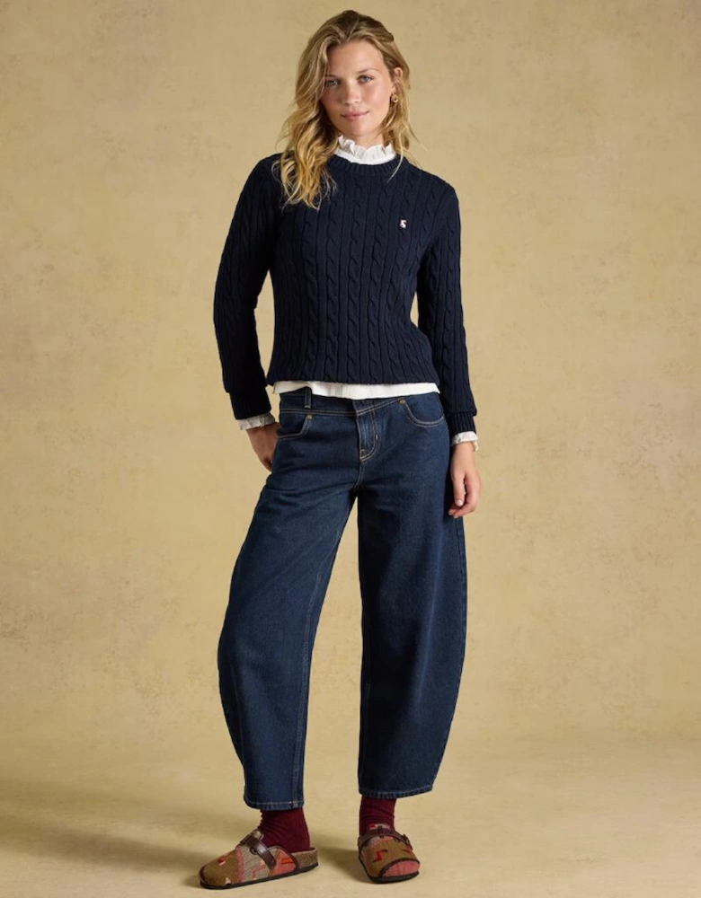Joules CLASSIC CABLE Womens Sweaters Navy