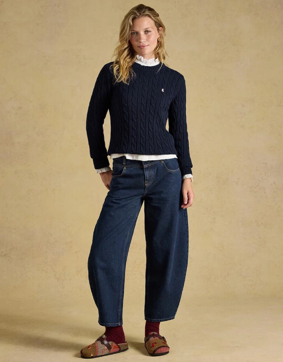 Joules CLASSIC CABLE Womens Sweaters Navy