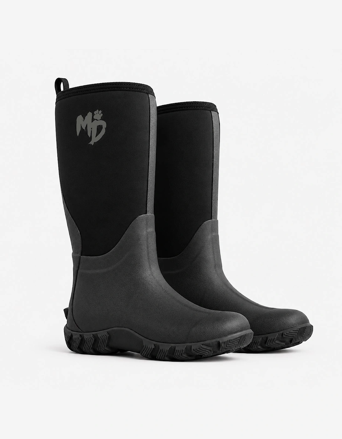 Mud Dogs RUTLAND TALL Unisex Neoprene Wellies Black