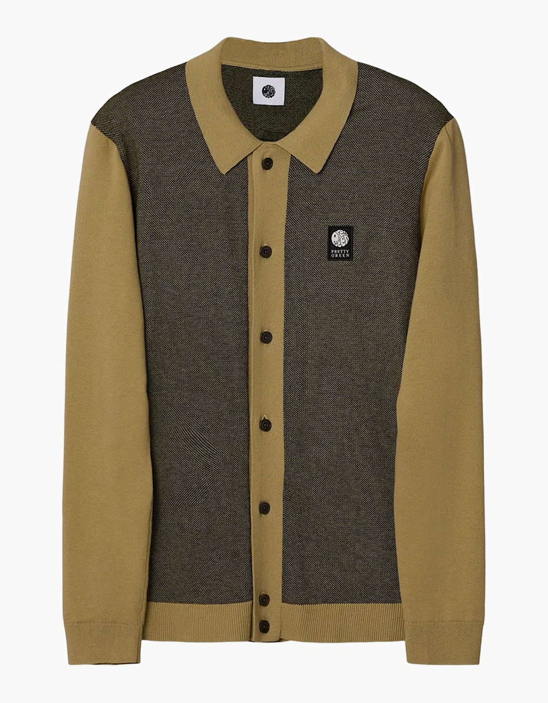 Pretty Green Roxy Long Sleeve Knit Shirt CAMEL