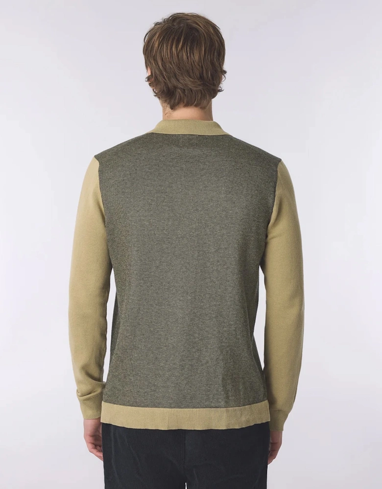 Pretty Green Roxy Long Sleeve Knit Shirt CAMEL