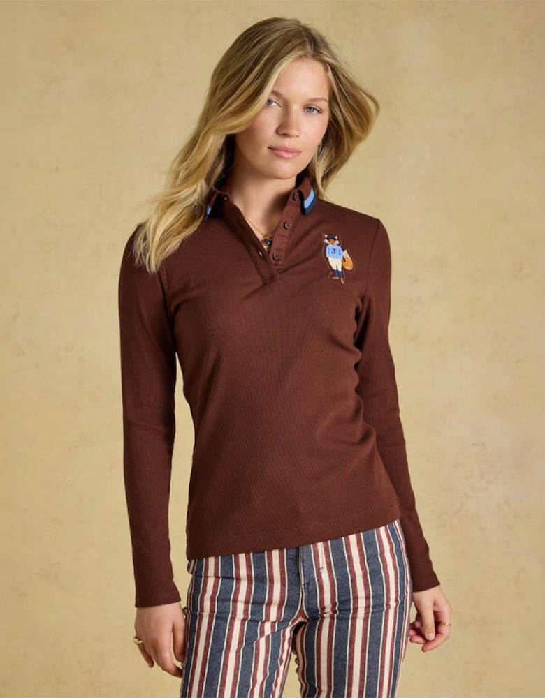 Joules FAIRFIELD JONTY Womens Polos Chocolate Brown