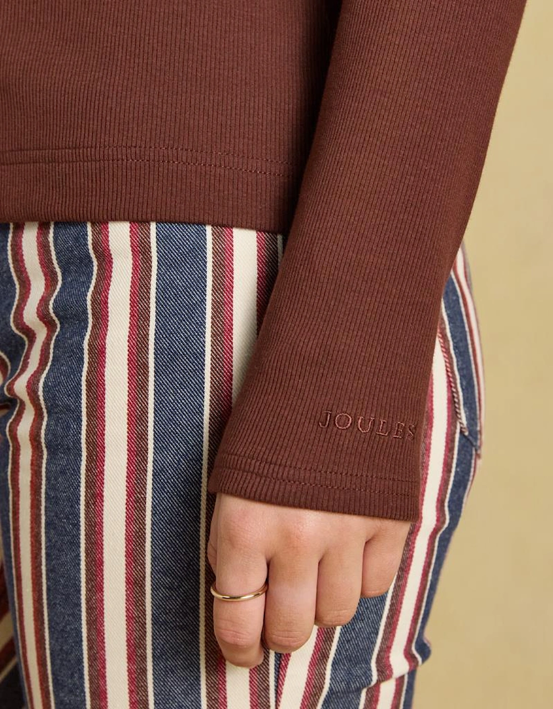 Joules FAIRFIELD JONTY Womens Polos Chocolate Brown