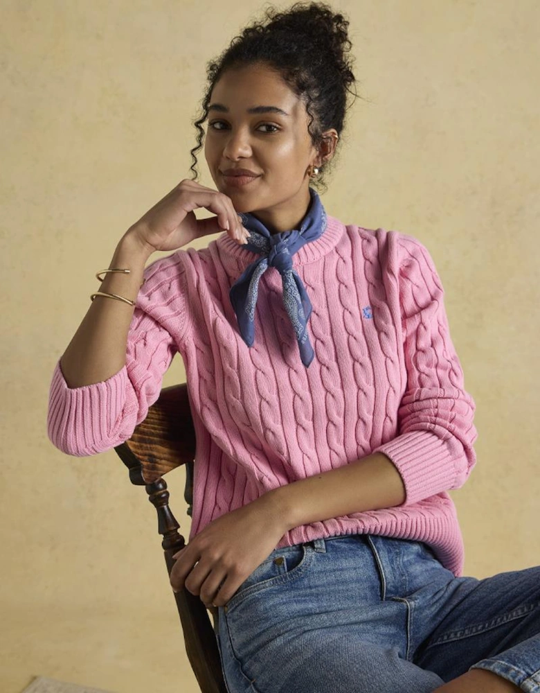 Joules CLASSIC CABLE Womens Sweaters Pink