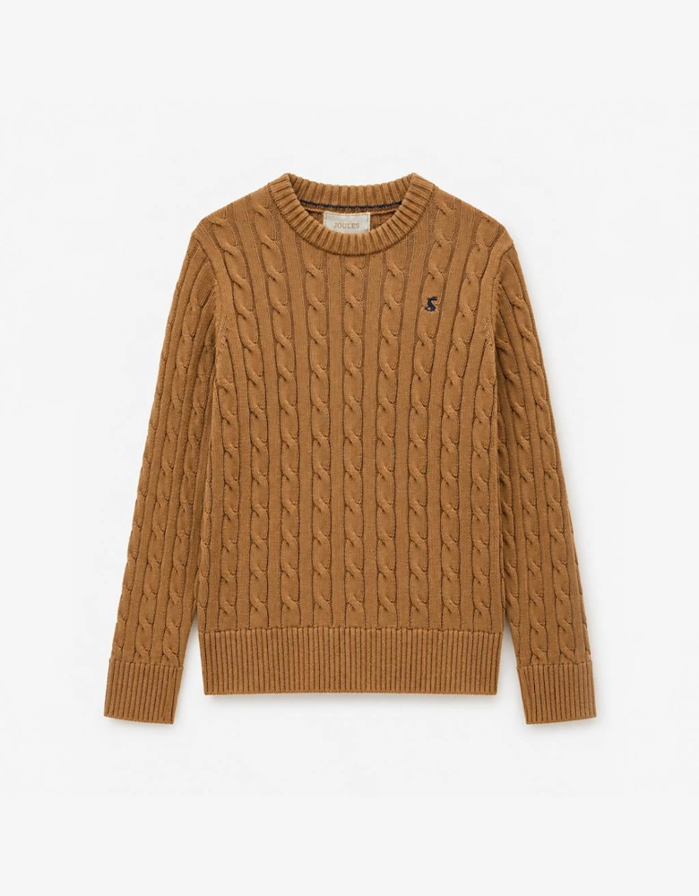 Joules CLASSIC CABLE Womens Jumpers Camel