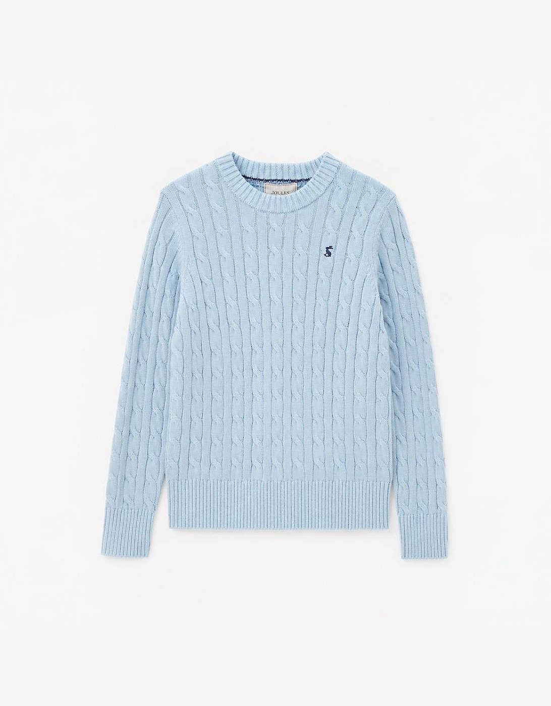 Joules CLASSIC CABLE Womens Jumpers Light Blue