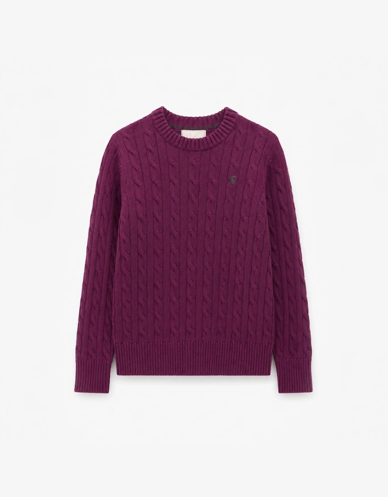 Joules CLASSIC CABLE Womens Sweaters Wine
