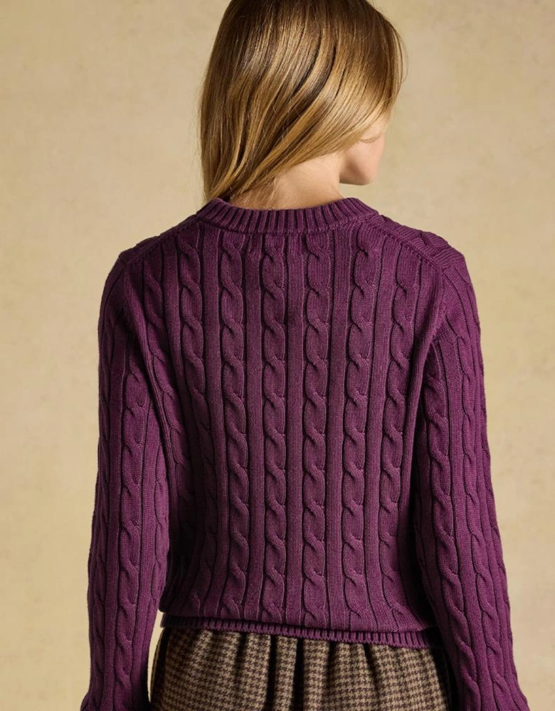 Joules CLASSIC CABLE Womens Sweaters Wine