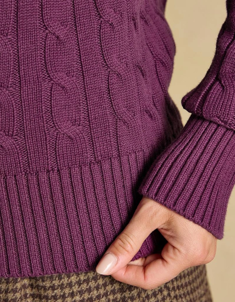 Joules CLASSIC CABLE Womens Sweaters Wine