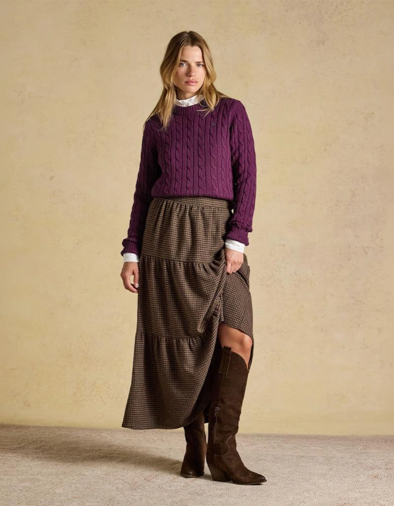 Joules CLASSIC CABLE Womens Sweaters Wine
