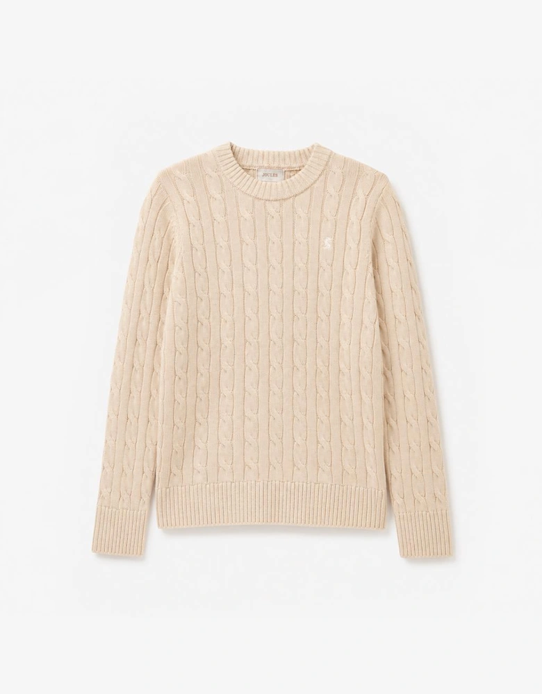 Joules CLASSIC CABLE Womens Sweaters Oatmeal
