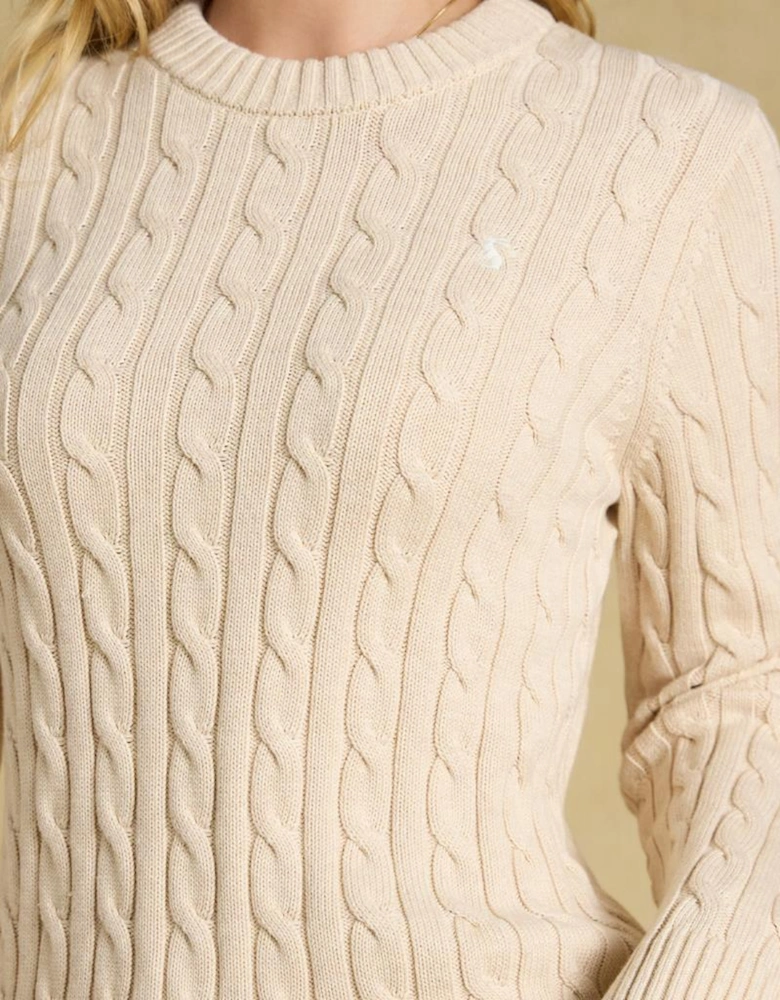 Joules CLASSIC CABLE Womens Sweaters Oatmeal