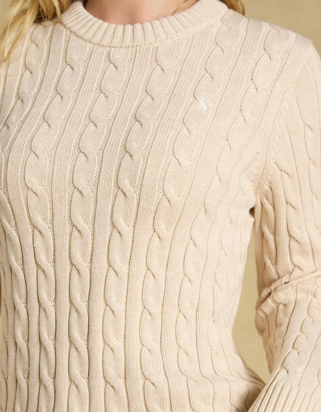Joules CLASSIC CABLE Womens Sweaters Oatmeal
