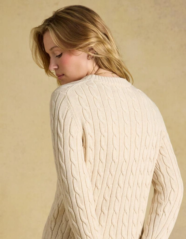 Joules CLASSIC CABLE Womens Sweaters Oatmeal