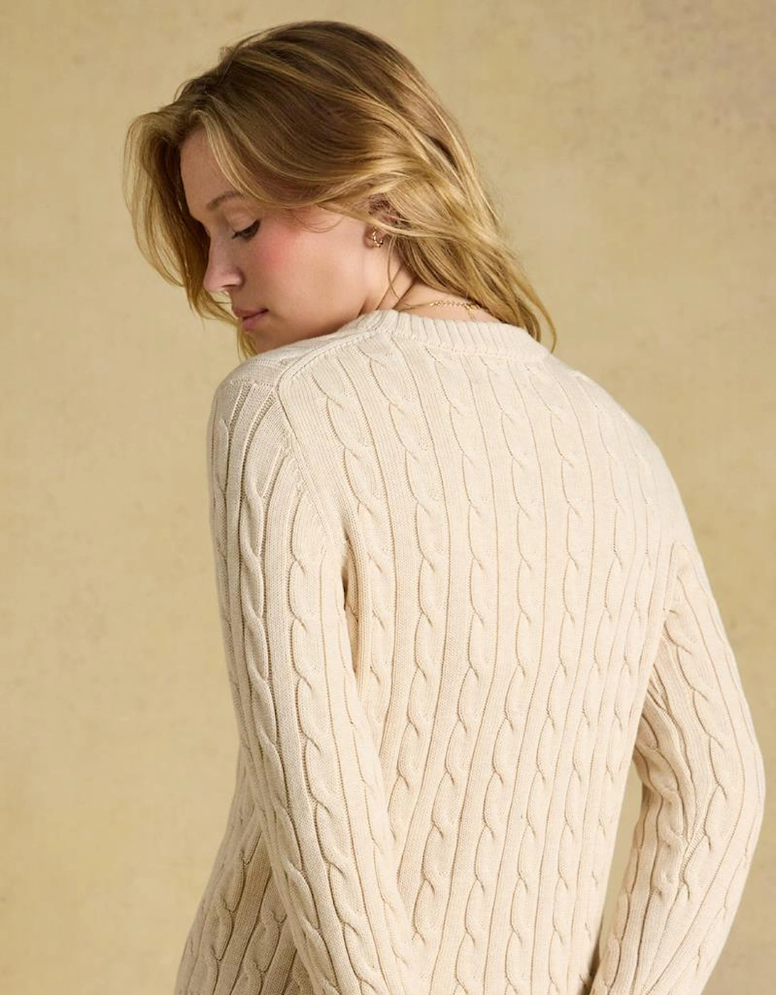 Joules CLASSIC CABLE Womens Sweaters Oatmeal