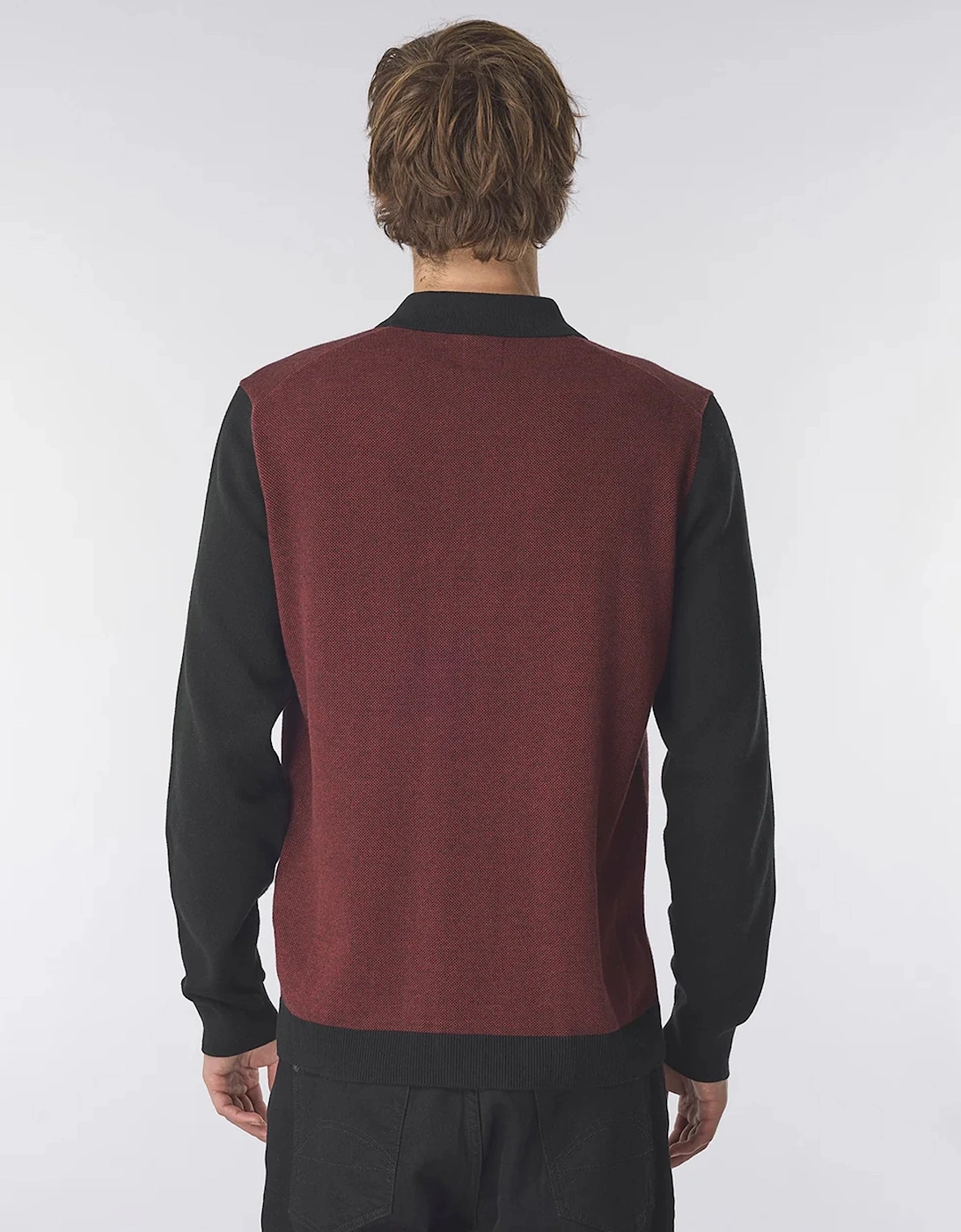 Pretty Green Roxy Long Sleeve Knit Shirt BLACK
