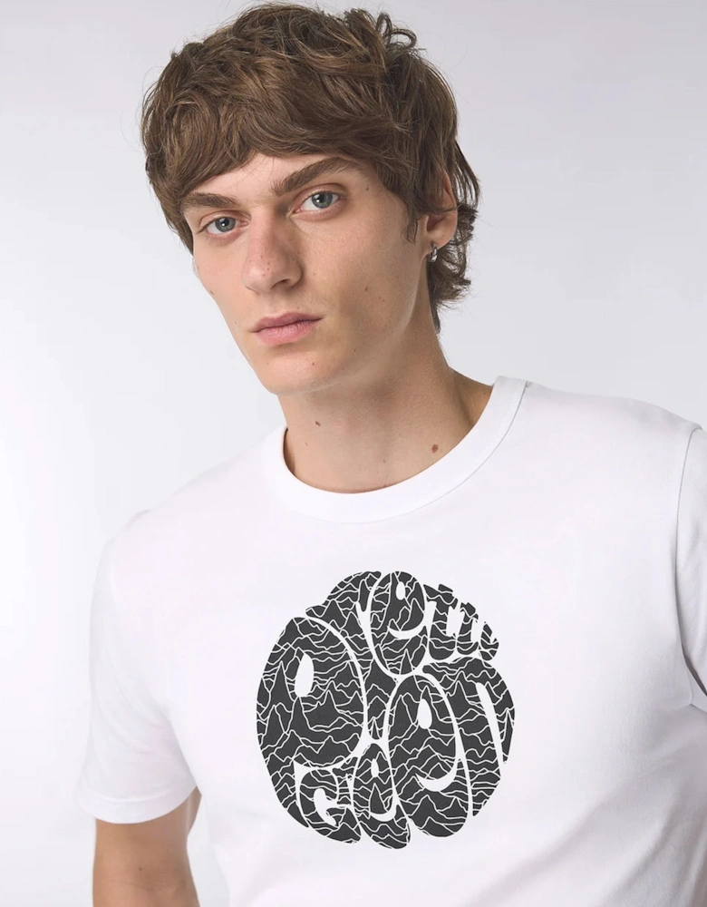 Pretty Green Pulsar Logo T Shirt WHITE