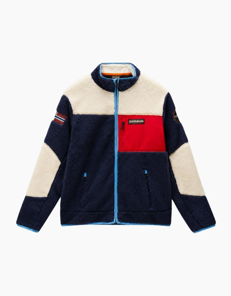 Yupik Full-Zip Navy Colour Block Fleece