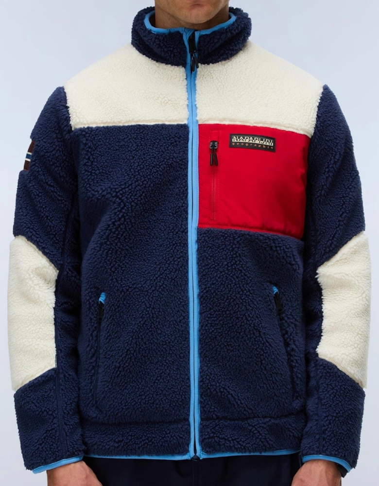 Yupik Full-Zip Navy Colour Block Fleece