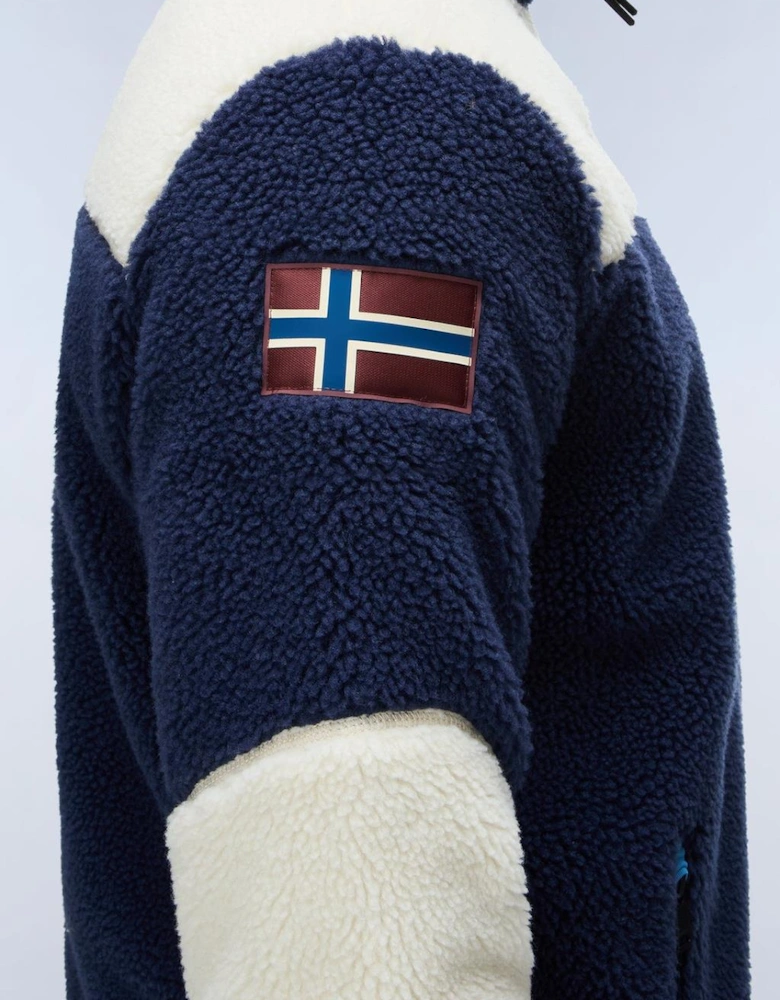 Yupik Full-Zip Navy Colour Block Fleece