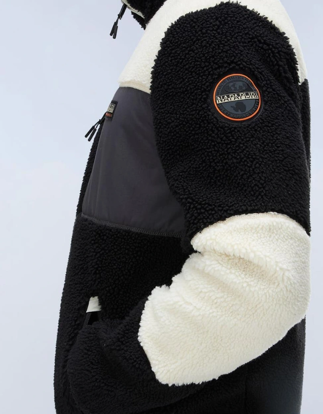 Yupik Full-Zip Black/Cream Colour Block Fleece