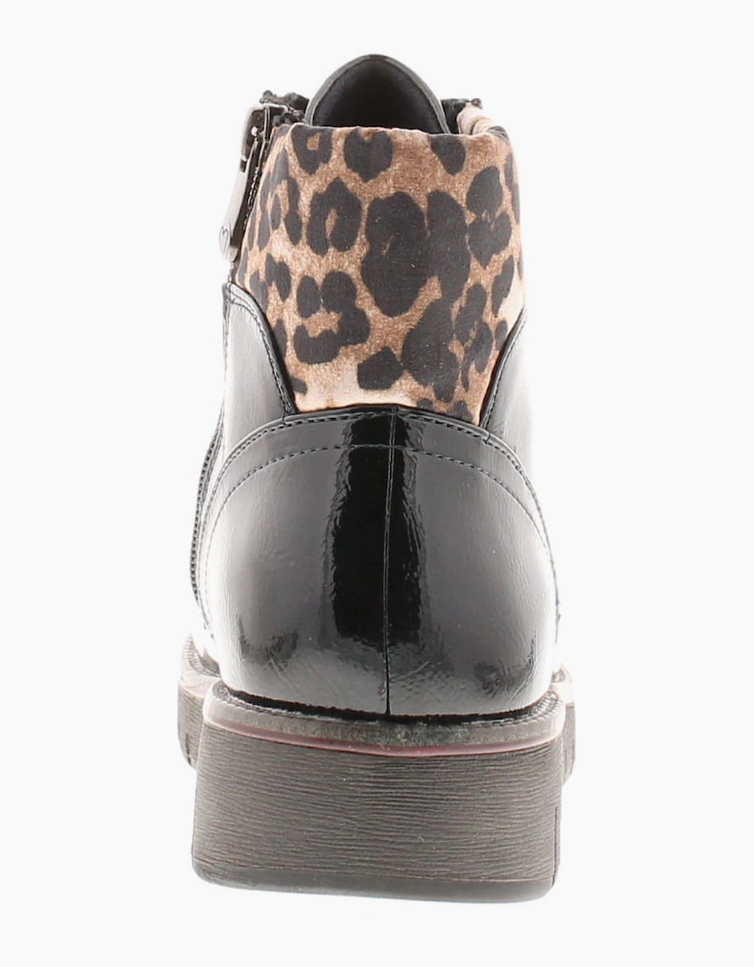 Marco Tozzi Womens Boots Ankle Mollie Lace Up navy patent UK Size