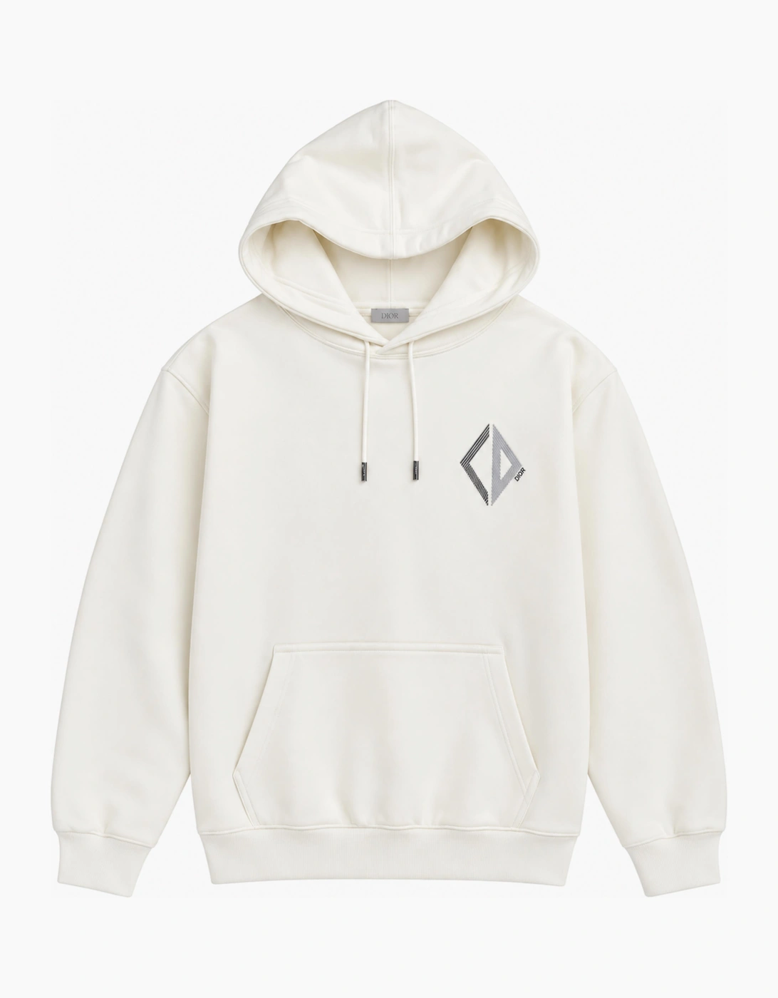 DIOR CD DIAMOND LOGO HOODIE IVORY