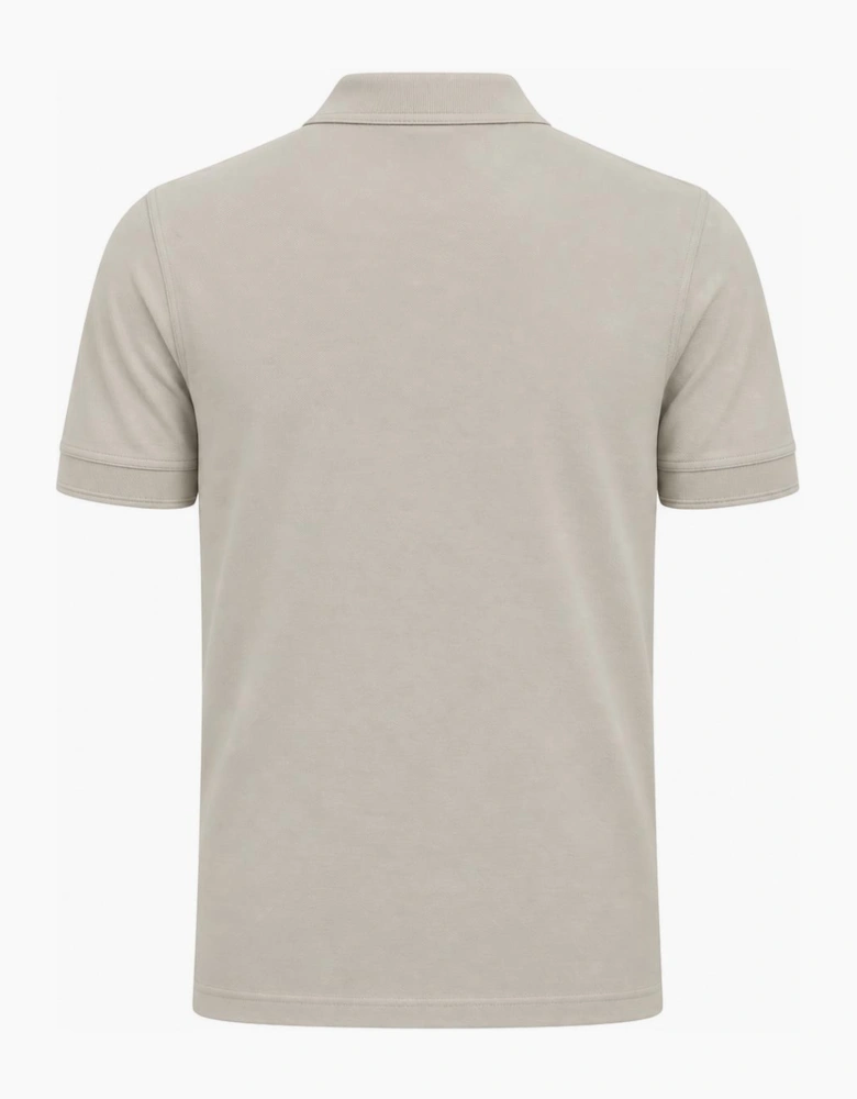 BOSS Prime Cotton Pique Polo Shirt Light Grey