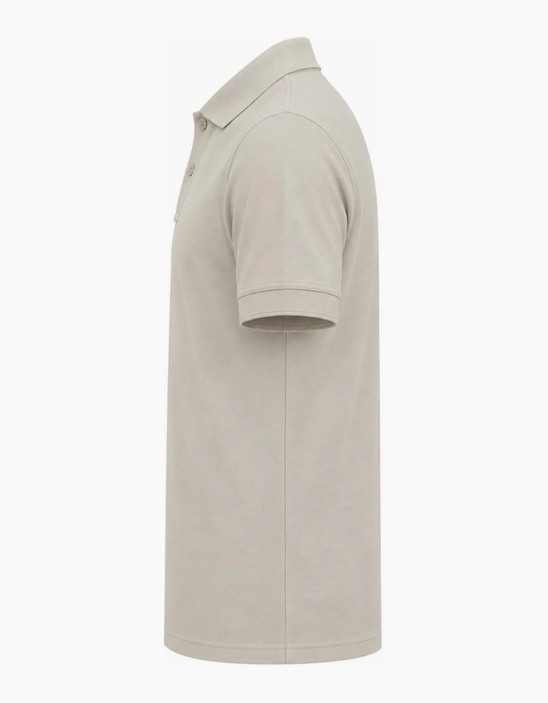 BOSS Prime Cotton Pique Polo Shirt Light Grey
