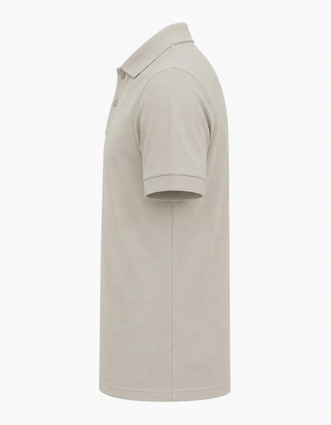 BOSS Prime Cotton Pique Polo Shirt Light Grey
