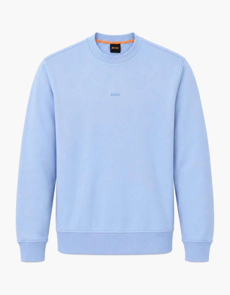 BOSS Relaxed Fit WeSmallcrew Sweatshirt Blue