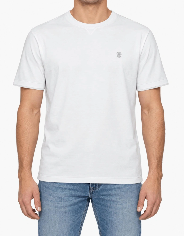 Brunello Cucinelli Double Layer T-Shirt in White