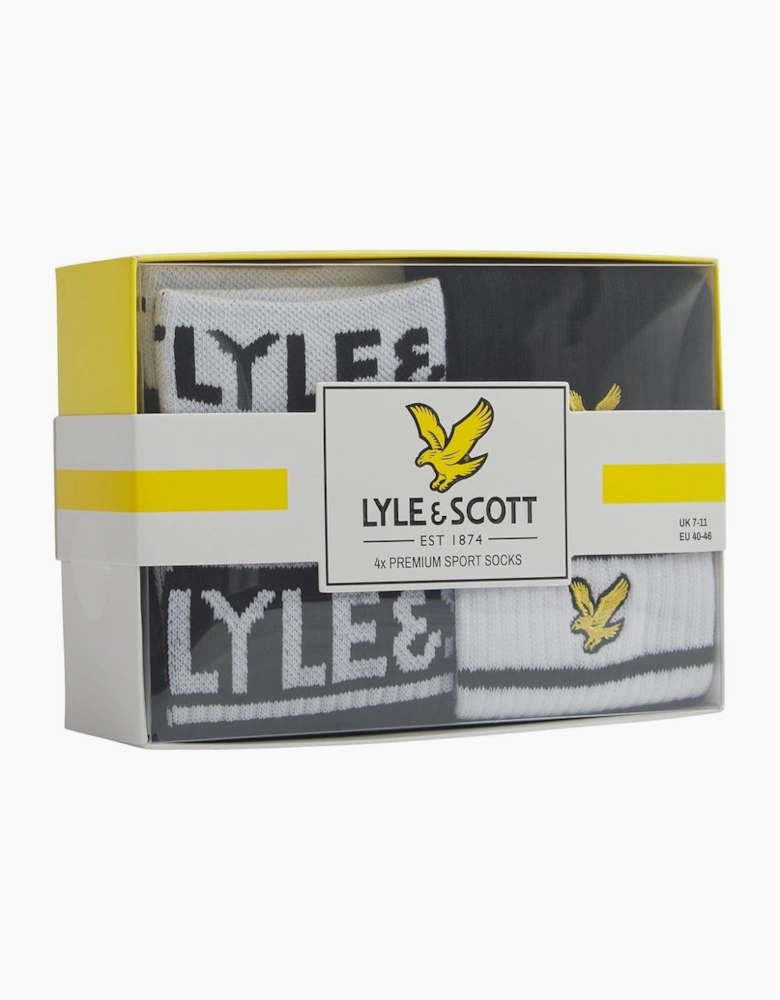 Ackley 4 Pack Long Crew Socks