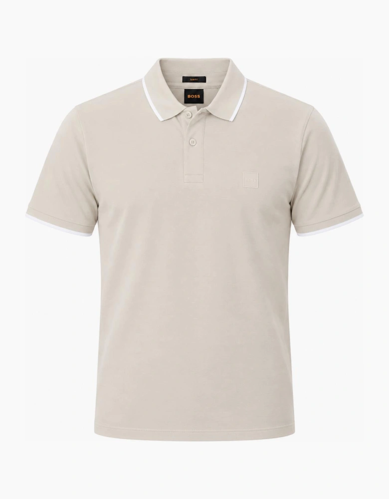 BOSS Slim Fit Passertip Polo Shirt Open Grey