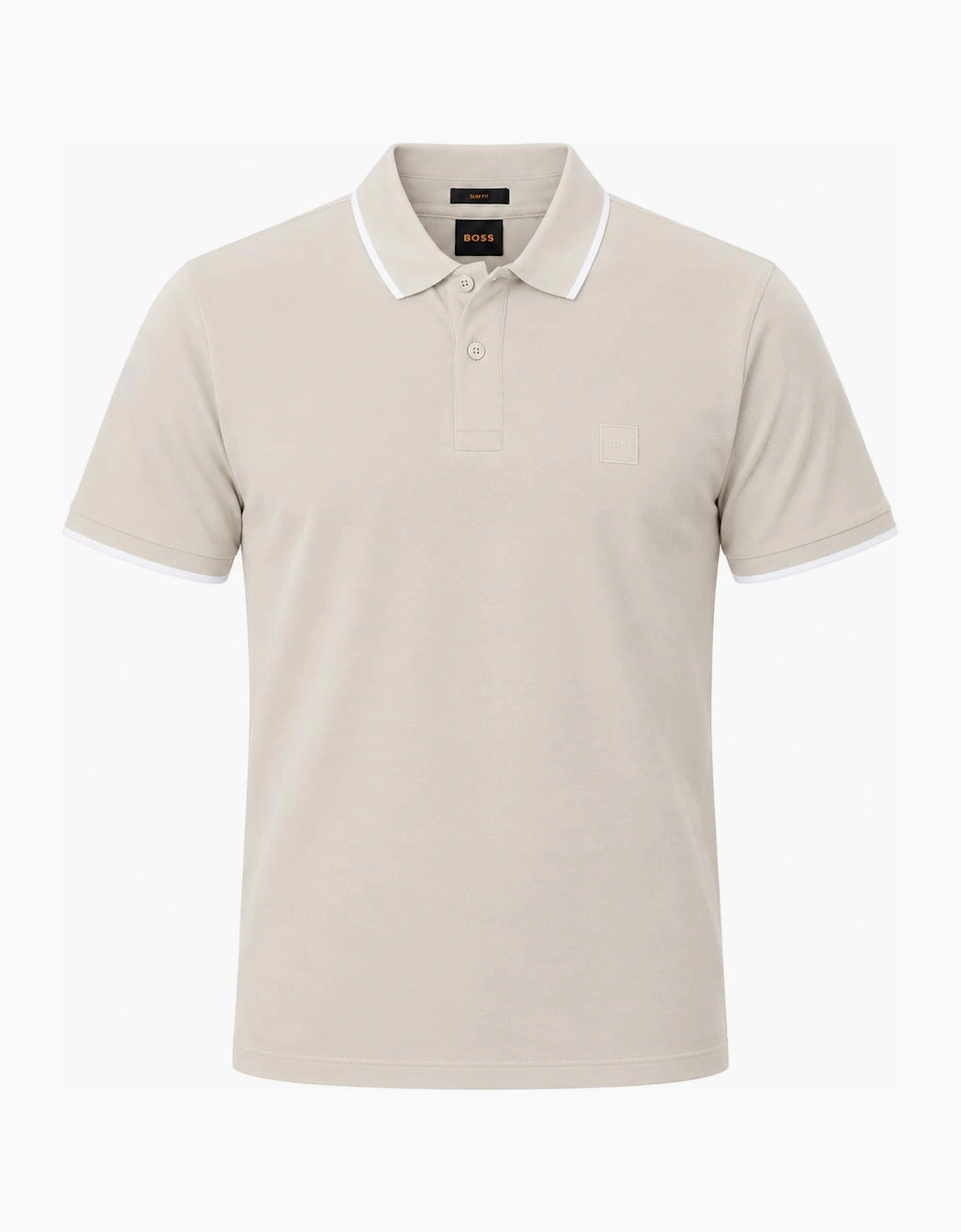 BOSS Slim Fit Passertip Polo Shirt Open Grey