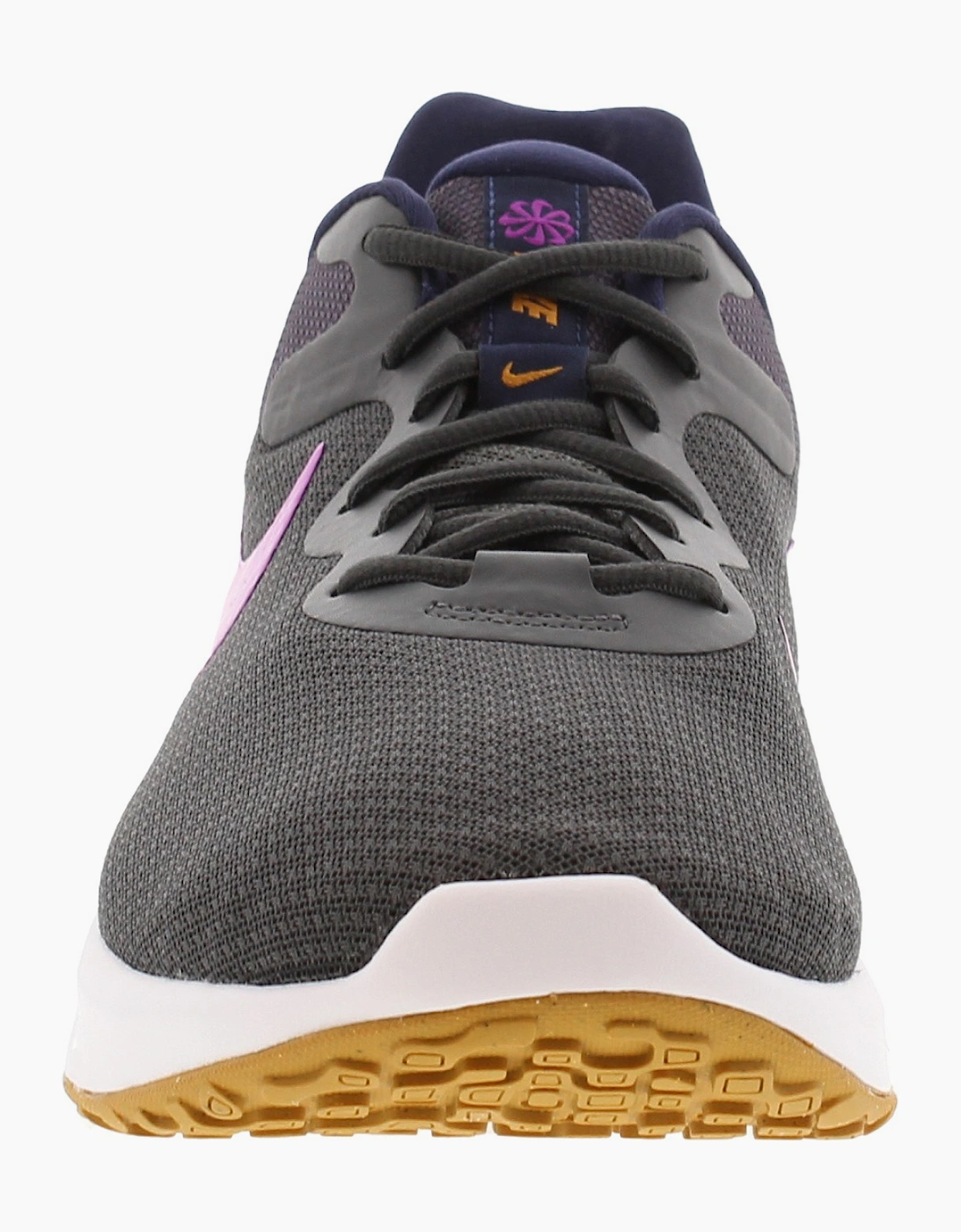 Nike Mens Running Trainers Revolution 6 Next Nature Lace Up anthracite vivid pur