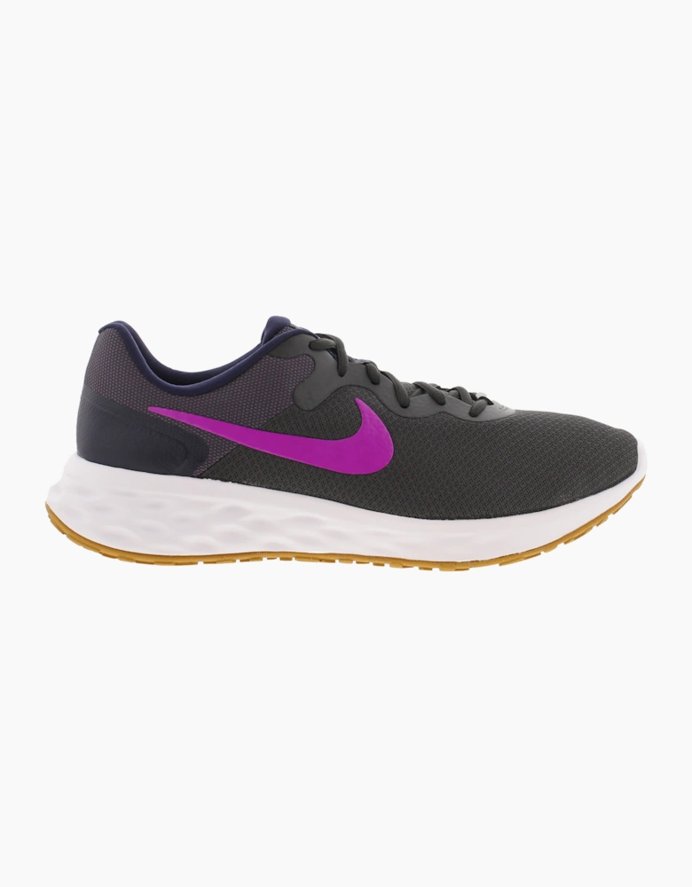 Nike Mens Running Trainers Revolution 6 Next Nature Lace Up anthracite vivid pur