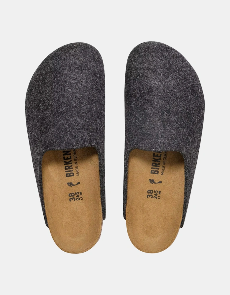 Birkenstock Amsterdam Wrapped Dip Felt Womens Slippers - Anthracite