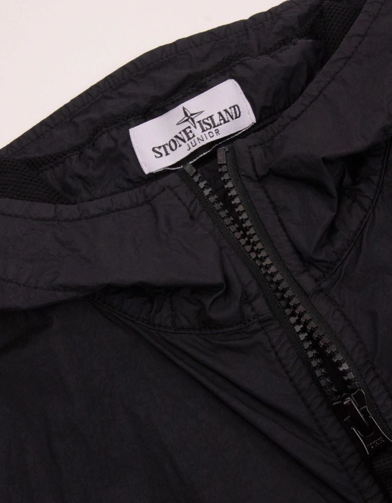 Stone Island Junior 4100003 Crinkle Reps Jacket Black V0029