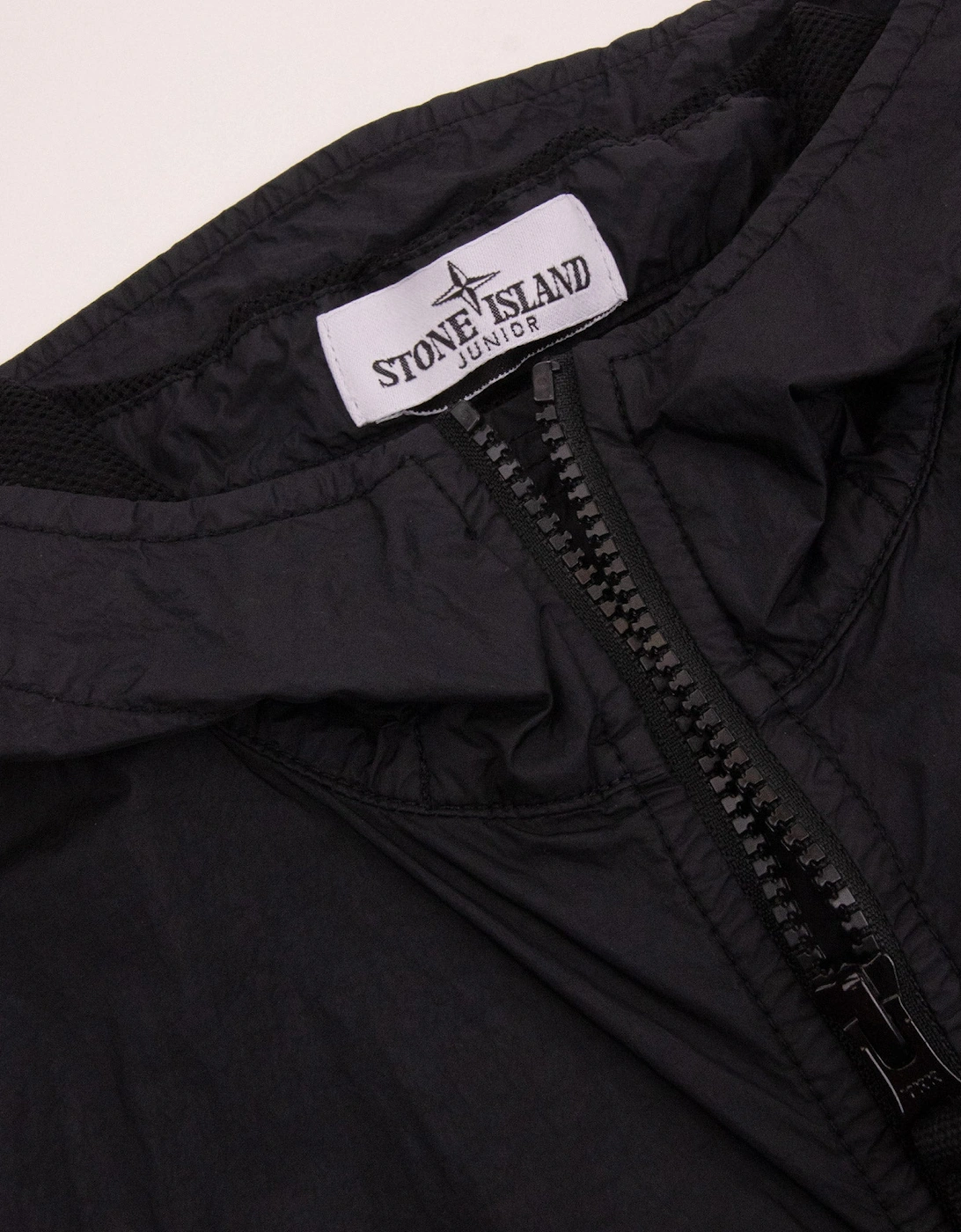 Stone Island Junior 4100003 Crinkle Reps Jacket Black V0029