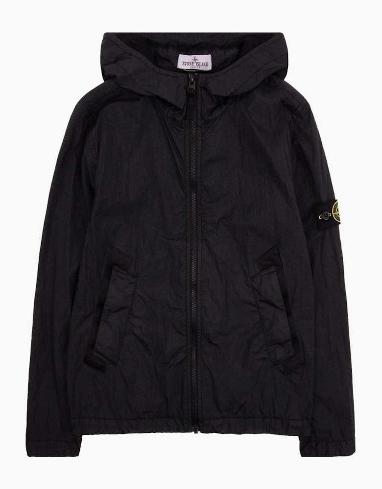 Stone Island Junior 4100003 Crinkle Reps Jacket Black V0029