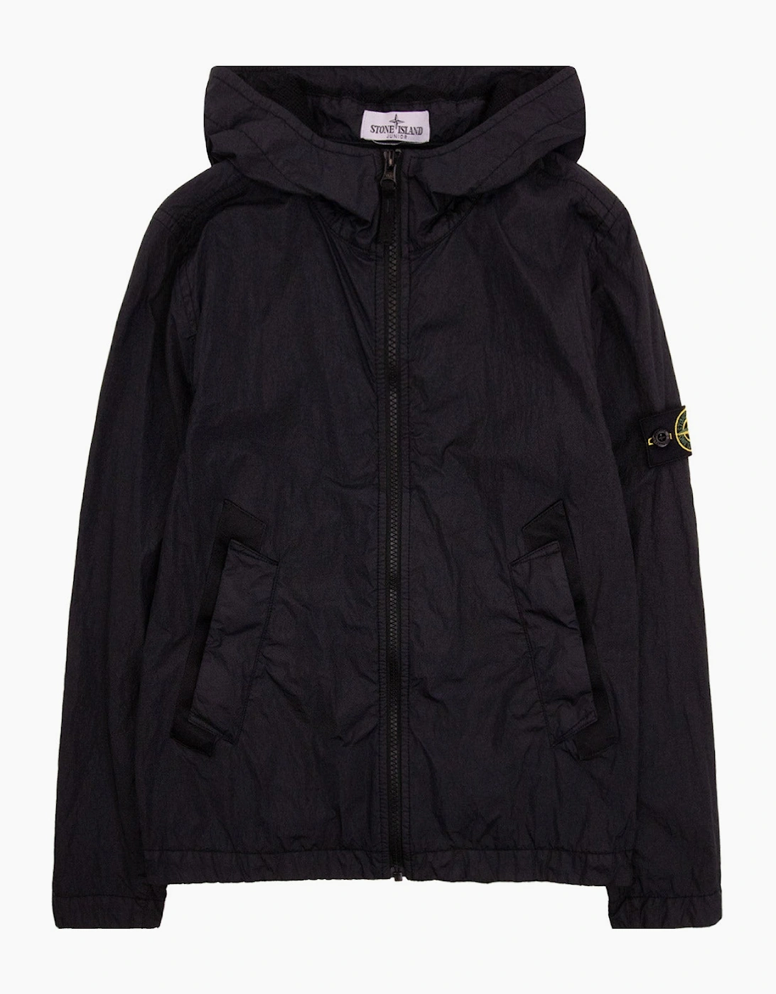Stone Island Junior 4100003 Crinkle Reps Jacket Black V0029
