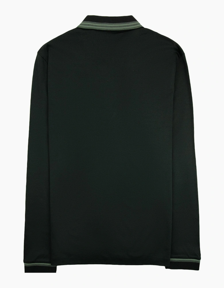 Hugo Boss H-PLEINS Long Sleeve Slim Fit Polo Green 348