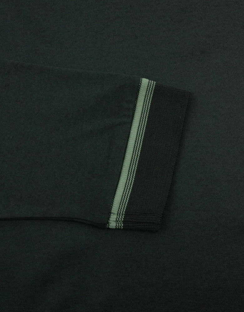 Hugo Boss H-PLEINS Long Sleeve Slim Fit Polo Green 348