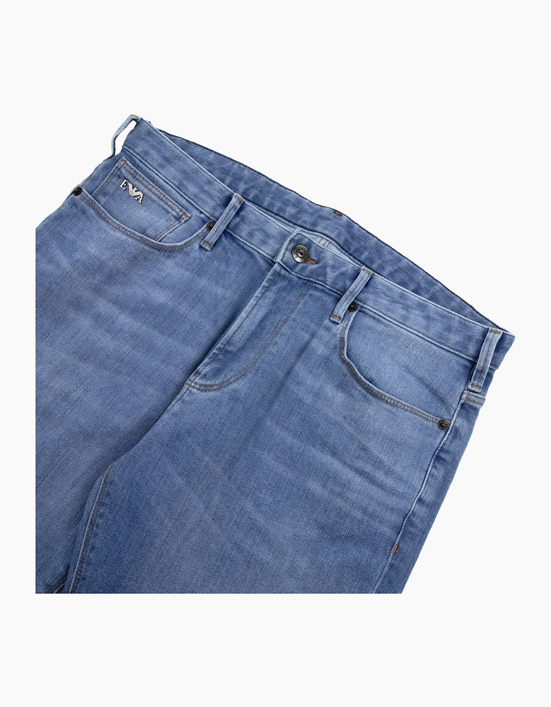 Emporio Armani J06 Slim Fit Low Waist Tight Leg Jean Light Blue
